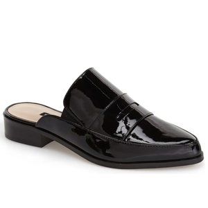 French Connection LOUIS Patent Black Mule